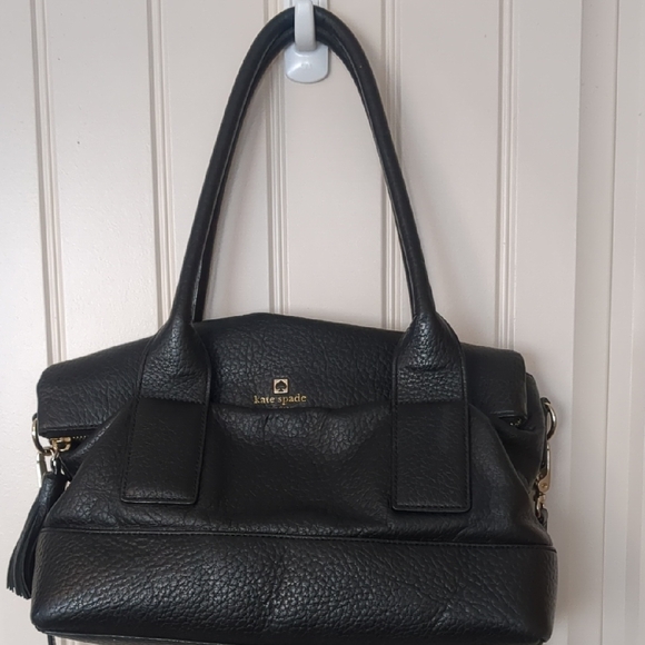 kate spade Handbags - Kate Spade Black Leather Pebbled Satchel